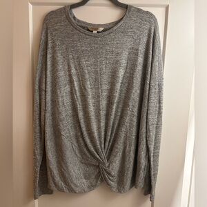Banana Republic grey heather long sleeve top